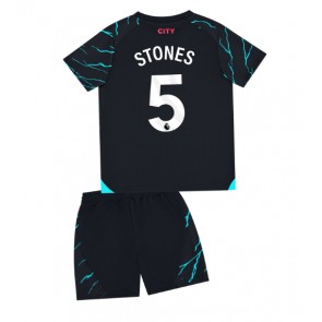 Manchester City John Stones #5 Rezervni Dres za Dječji 2023-24 Kratak Rukavima (+ kratke hlače)